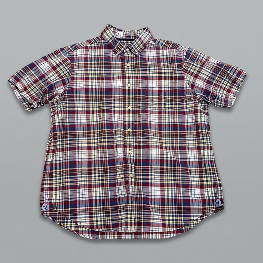 Cremieux Classics Men's XL Shirt Plaid Short Sleeve Button Down 100% Cotton